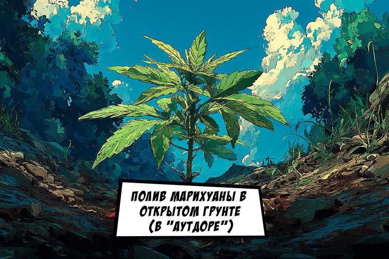 Полив марихуаны в открытом грунте