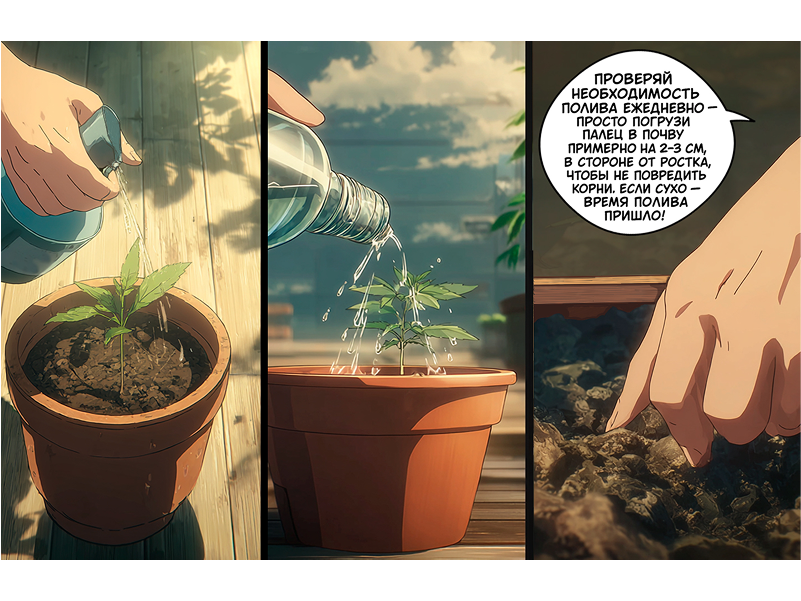 сколько проростает конопля